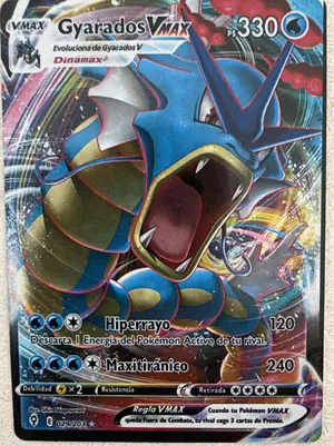 Front of the counterfeit Gyarados VMAX used in this demo